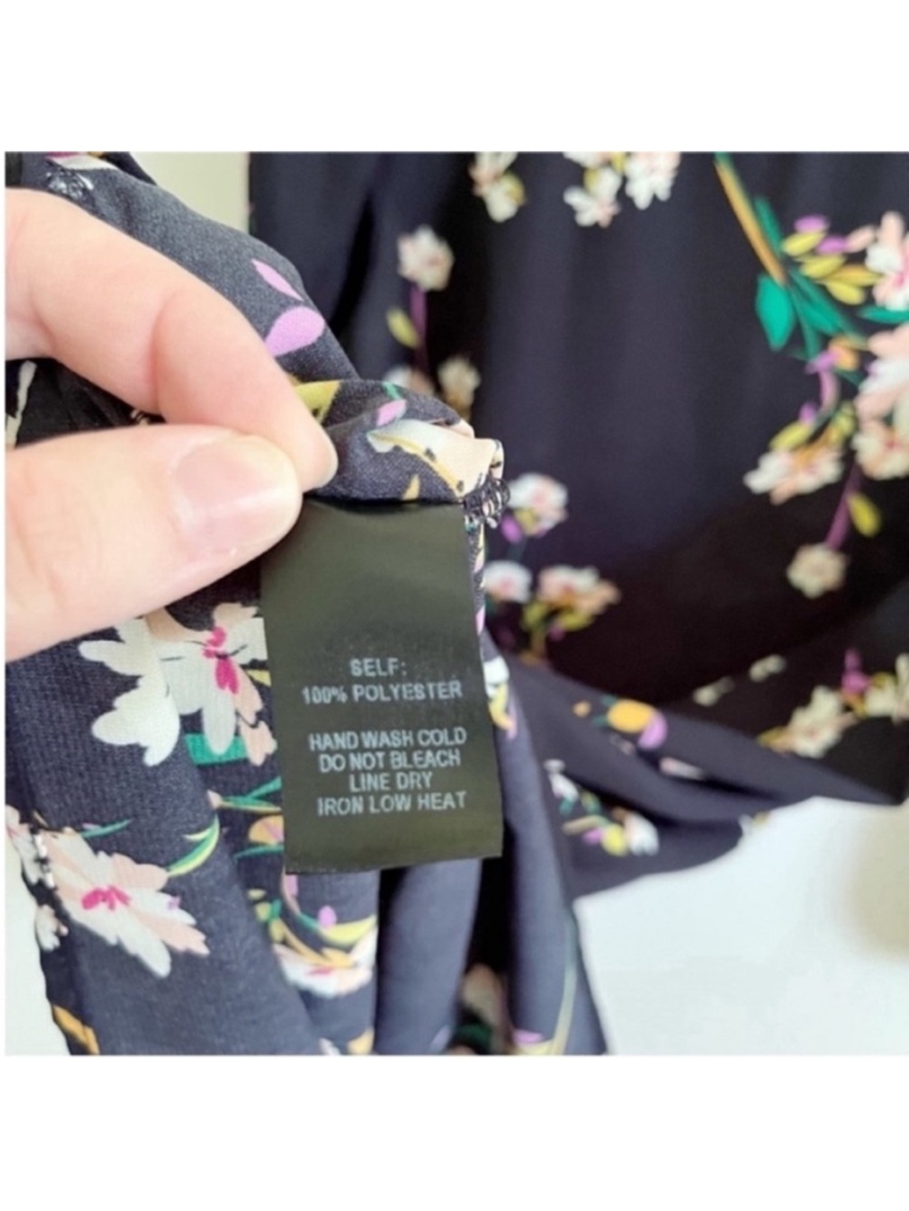 Lulu's Herbaceous Babe Shift Dress navy blue floral mini bateau neck - Picture 8 of 10